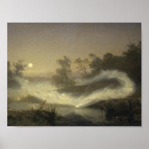 August Malmstrom - Dansende Fairies Poster