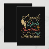 August meisjes zijn zonneschijn August verjaardag Kaart (Voorkant / Achterkant)
