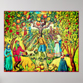 August Naive Folk Art Summer Celebration Poster (Voorkant)