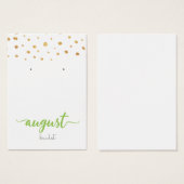 August Peridot Birthstone Earring Display Card Visitekaartje (Voorkant /achterkant)
