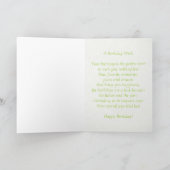 August Peridot Birthstone Verjaardag Kaart (Binnen)