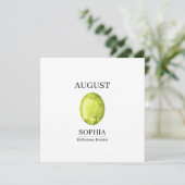 August Peridot Personalized Birthday Kaart (Staand voorkant)