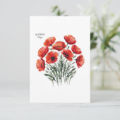 August Poppy Bloom - Gepersonaliseerd verjaardagsc (Staand voorkant)