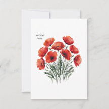 August Poppy Bloom - Gepersonaliseerd verjaardagsc
