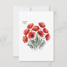 August Poppy Bloom - Gepersonaliseerd verjaardagsc