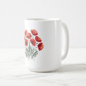 August Poppy Bloom - Gepersonaliseerd verjaardagsc Koffiemok (Voorkant rechts)