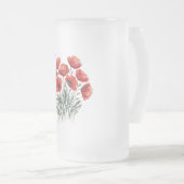 August Poppy Bloom - Gepersonaliseerd verjaardagsc Matglas Bierpul (Voorkant rechts)