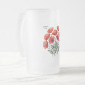 August Poppy Bloom - Gepersonaliseerd verjaardagsc Matglas Bierpul (Voorkant links)
