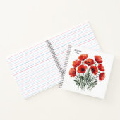 August Poppy Bloom - Gepersonaliseerd verjaardagsc Notitieboek (Binnen)