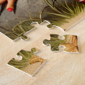 August Retro Beachside Pin-Up Girl Vibes Legpuzzel (Zijkant)