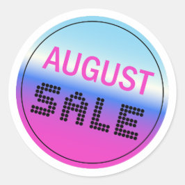 August Sale Sticker met een holografische gradiënt