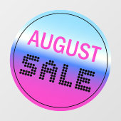August Sale Window Cling Holographic Gradient Raamsticker (Vel)