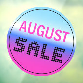 August Sale Window Cling Holographic Gradient Raamsticker (Vel 3)