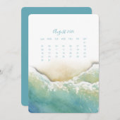 August stand-alone-kalenderzeashore menu (Voorkant / Achterkant)