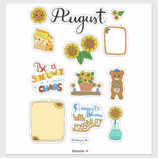August sticker sheet - Late summer Glow (Vel)