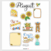 August sticker vel - Late zomer gloed (Vel)