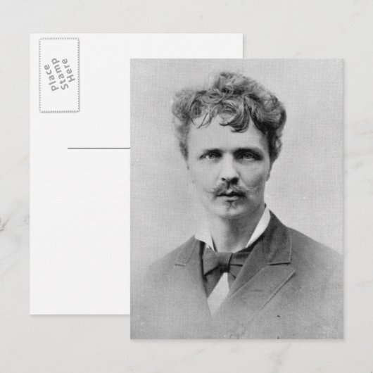 August Strindberg, 1 januari 1884 Briefkaart (Voorkant / Achterkant)