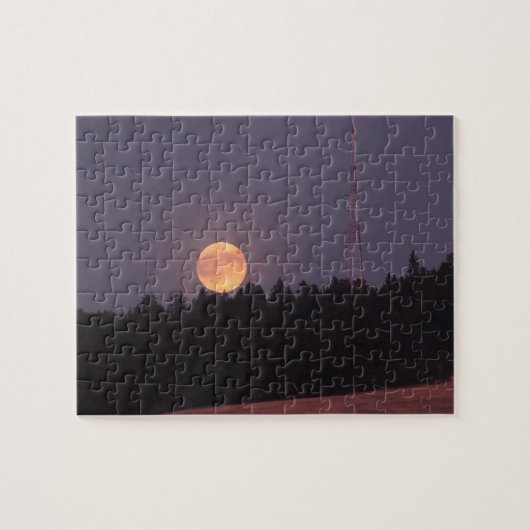 August Supermaan boven Paradise Ridge Legpuzzel (Horizontaal)