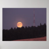 August Supermoon over Paradise Ridge Poster (Voorkant)