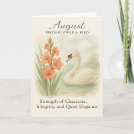 August Swan Scripture Christian Inspirational Feestdagen Kaart