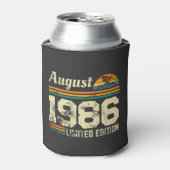 August Verjaardag Aangepast Jaar Blikjeskoeler (Blikje Voorkant)