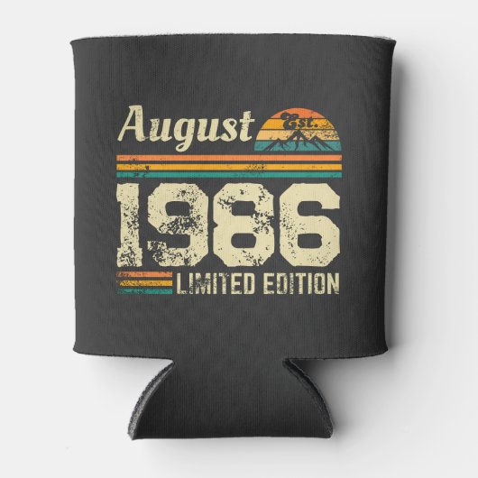 August Verjaardag Aangepast Jaar Blikjeskoeler (Voorkant)