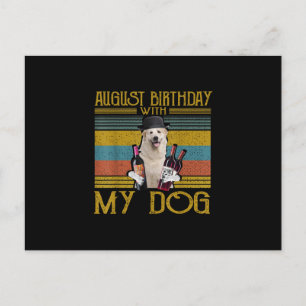 August Verjaardag Met Mijn Great Pyrenees Hond 202 Briefkaart