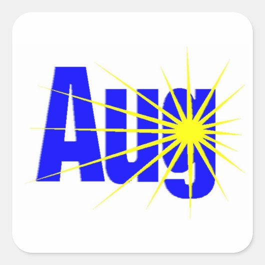 August Vierkante Sticker (Voorkant)