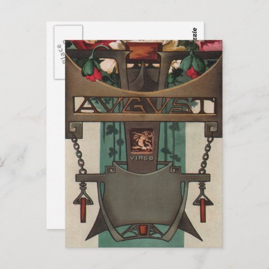 August - Virgo Briefkaart (Voorkant / Achterkant)