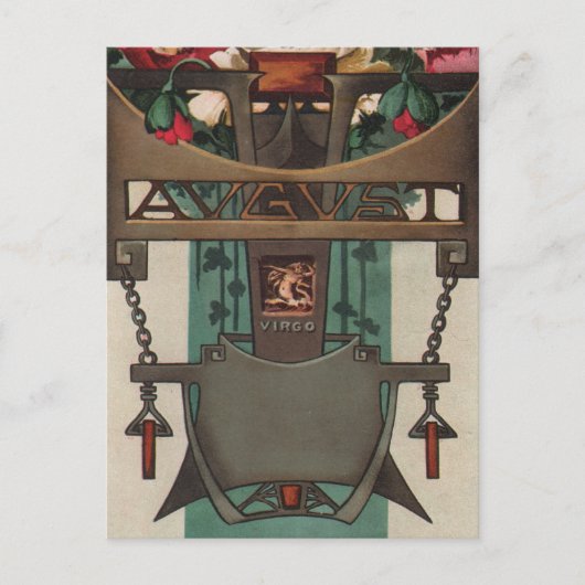 August - Virgo Briefkaart (Voorkant)