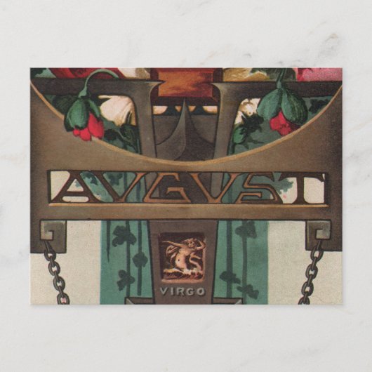 August - Virgo Briefkaart (Voorkant)