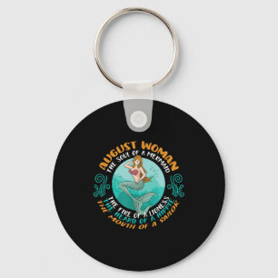 August Woman Soul van Mermaid Leo Zodiac Birthday Sleutelhanger