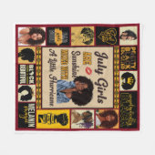 August Zwart Vrouwen Zonneschijn Gemengd Fleece Deken (Voorkant (Horizontaal))