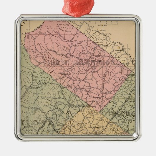 Augusta County, Virginia 2 Metalen Ornament (Voorkant)