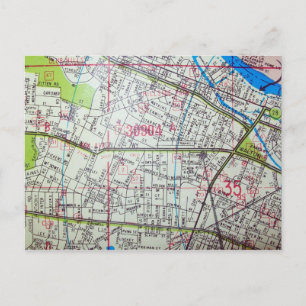 AUGUSTA, GA  Kaart Briefkaart