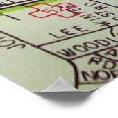 Augusta, GA  Map Poster (Hoek)