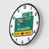 Augusta, GA Road Sign Grote Klok (Hoek)