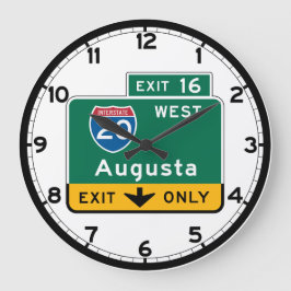 Augusta, GA Road Sign Grote Klok