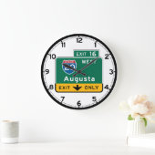 Augusta, GA Road Sign Grote Klok (Huis)