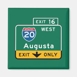 Augusta, GA Road Sign Magneet