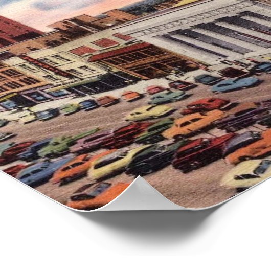 Augusta, Georgia, Broad Street,  Uitzicht Poster (Hoek)