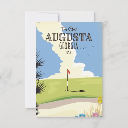 Augusta Georgia Golf Poster (Achterkant)