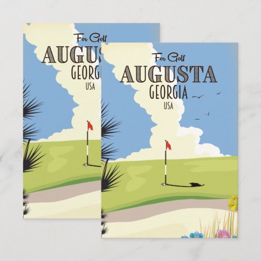 Augusta Georgia Golf Poster (Voorkant / Achterkant)