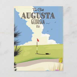 Augusta Georgia Golf Poster Briefkaart
