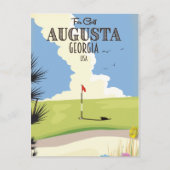 Augusta Georgia Golf Poster Briefkaart (Voorkant)