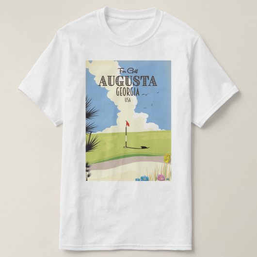Augusta Georgia Golf Poster T-shirt (Design voorkant)