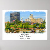 Augusta Georgia Poster, Aquarel, Op Maat Poster (Voorkant)