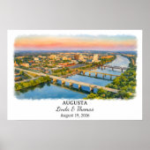 Augusta Georgia Poster, Aquarel, Op Maat Poster (Voorkant)