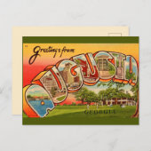 Augusta Georgia Retro  Briefkaart (Voorkant / Achterkant)
