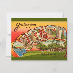 Augusta Georgia Retro  Briefkaart